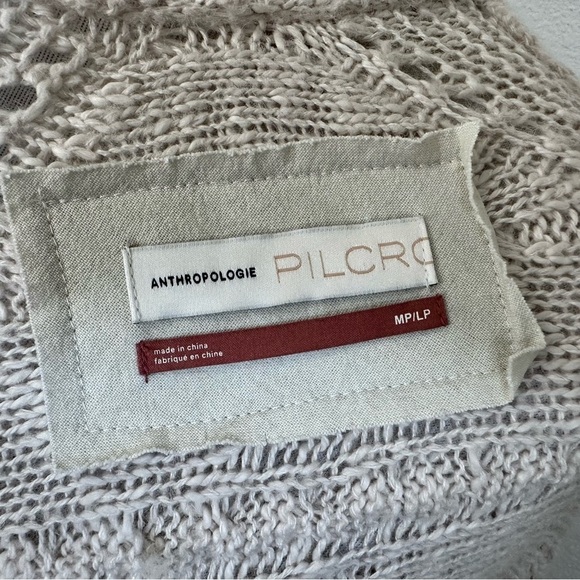 Anthropologie PILCRO Women Jemma Cable Knit Open Cardigan Sweater Sz M/L Petite - Picture 12 of 12